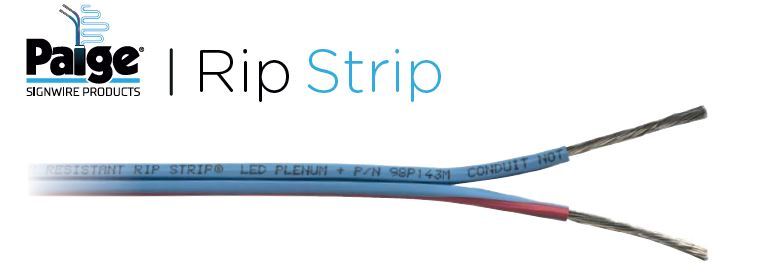 PAIGE RIP STRIP PLENUM LED 14AWG 2/C CL3P BLUE JACKET UV/WEATHER RESISTANT (500')